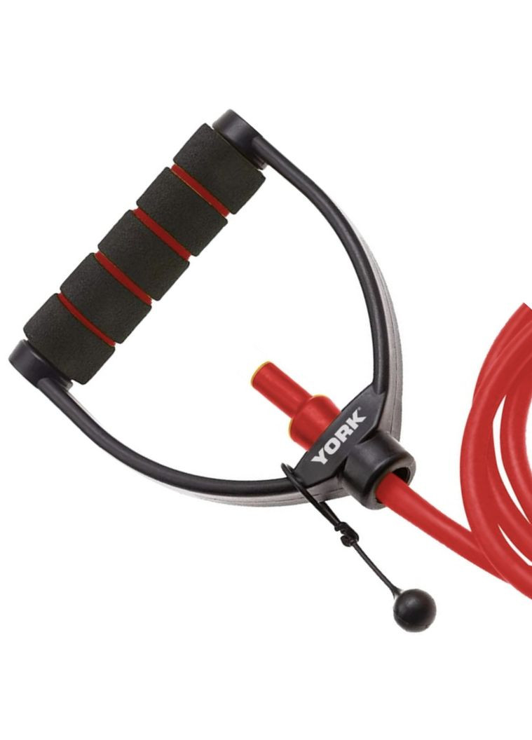 Эспандер трубчатый с ручками York 6-9кг, красный York Fitness (301865743)