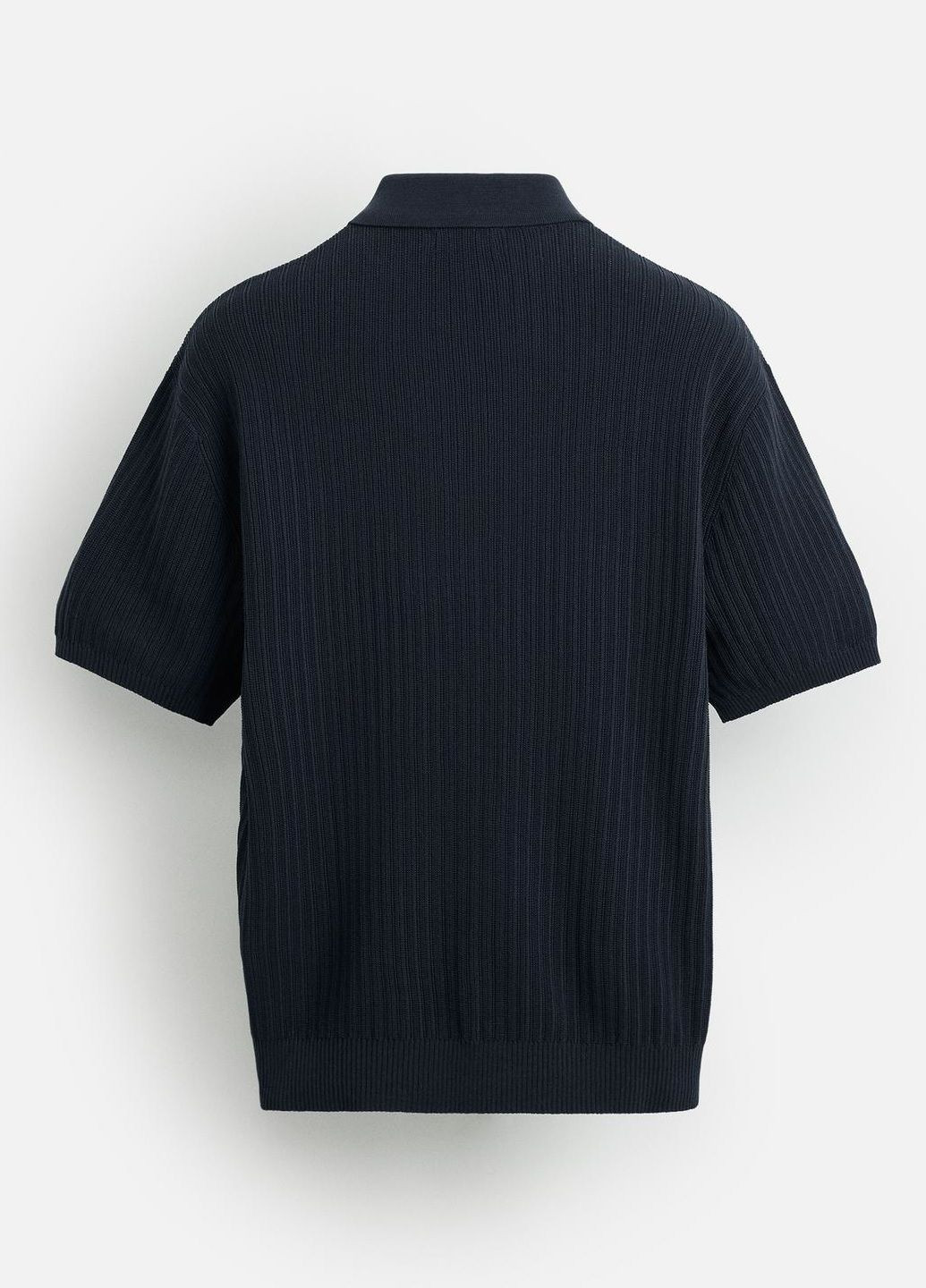 Темно-синяя футболка-поло для мужчин Zara однотонная
