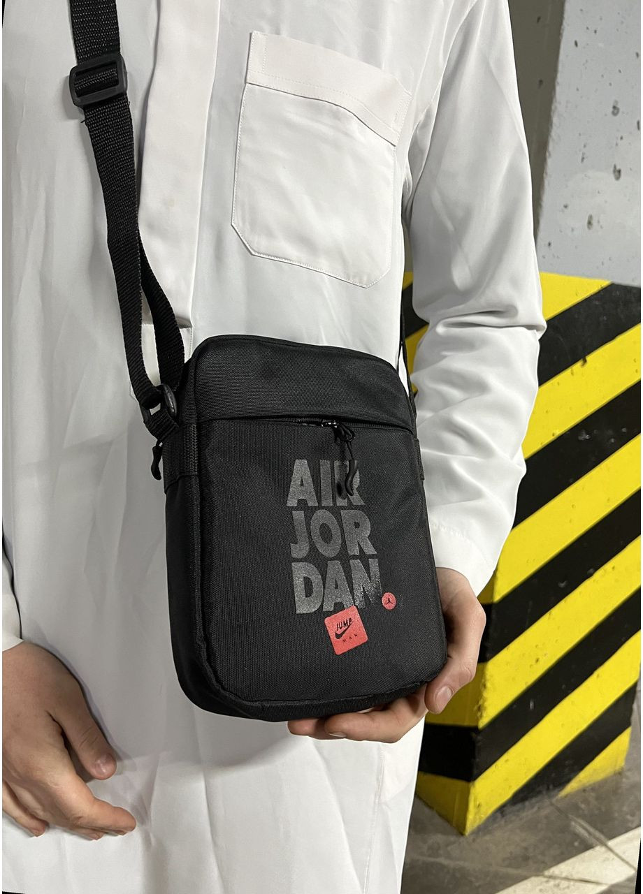 Мужская сумка чёрная через плечо - практичная и прочная модель No Brand (365592488)