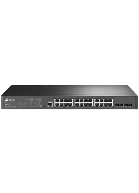 Коммутатор TL-SG3428, Black, 24x1000 Мбит/с, 4 гигабитных SFP-слота, 1 консольный порт RJ45, 1 консольный порт Micro-USB, TP-Link (382781632)