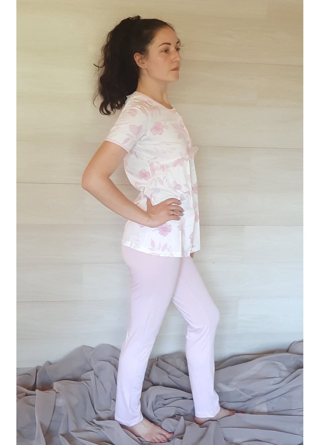 Світло-рожева 7220 піжама жіноча трійка Vilfram