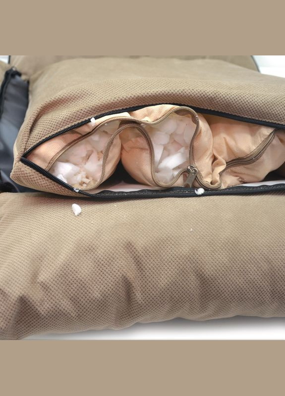 Автокресло сумкапереноска лежак Блиц для кошек и малых пород собак 50х60х42 см бежевая Zoo-hunt (276972276)