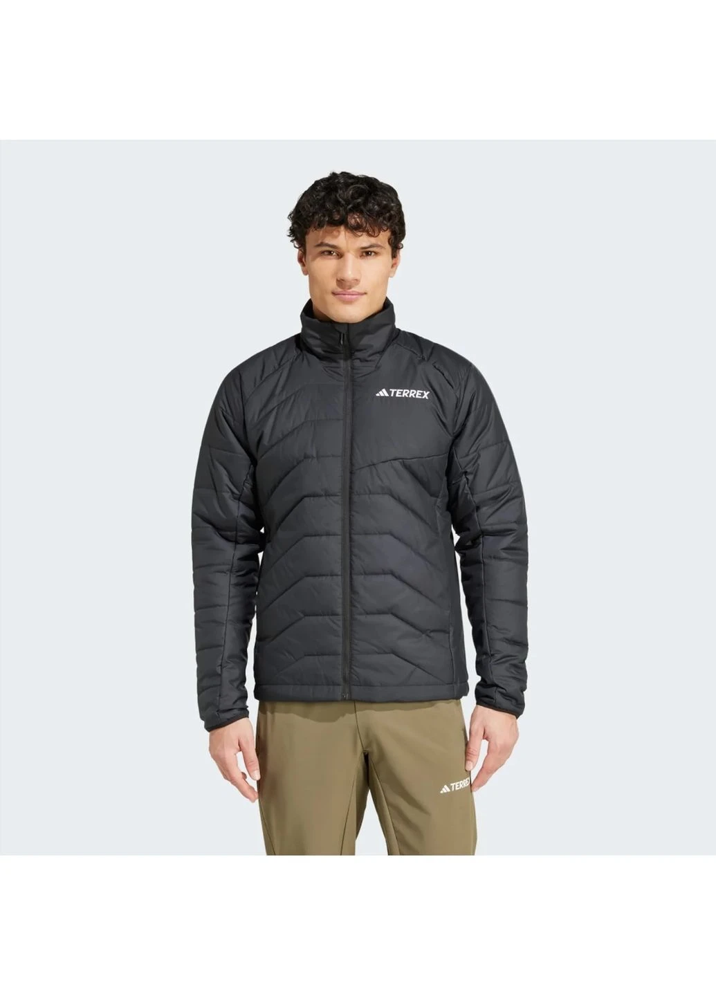 Черная куртка весенняя мужская black im7689 adidas Terrex Multi Synthetic Insulated