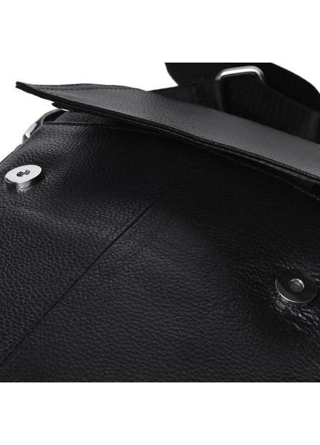 Сумка планшет через плече для документів та для телефону чоловіча з натуральної шкіри середня Чорний 36980 Keizer (353690069)