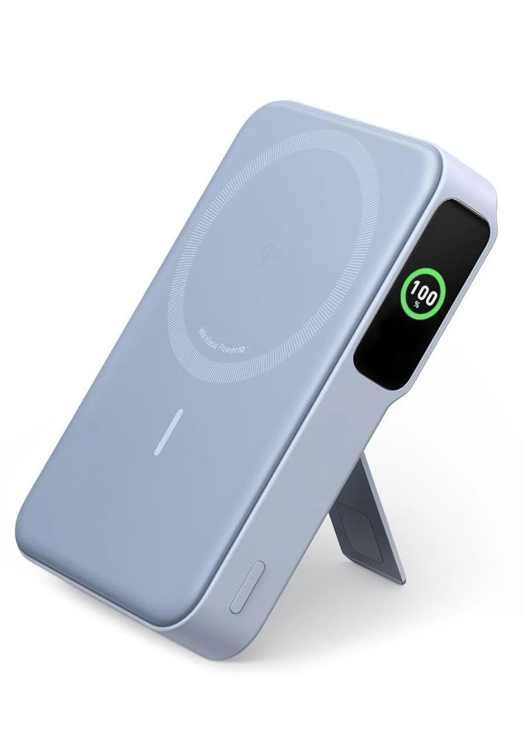 Быстрая магнитная батарея с подставкой и дисплеем MagGo Qi2 15W UltraFast MagSafe Powerbank, 10000mAh для iPhone 15/15 Anker (299469621)
