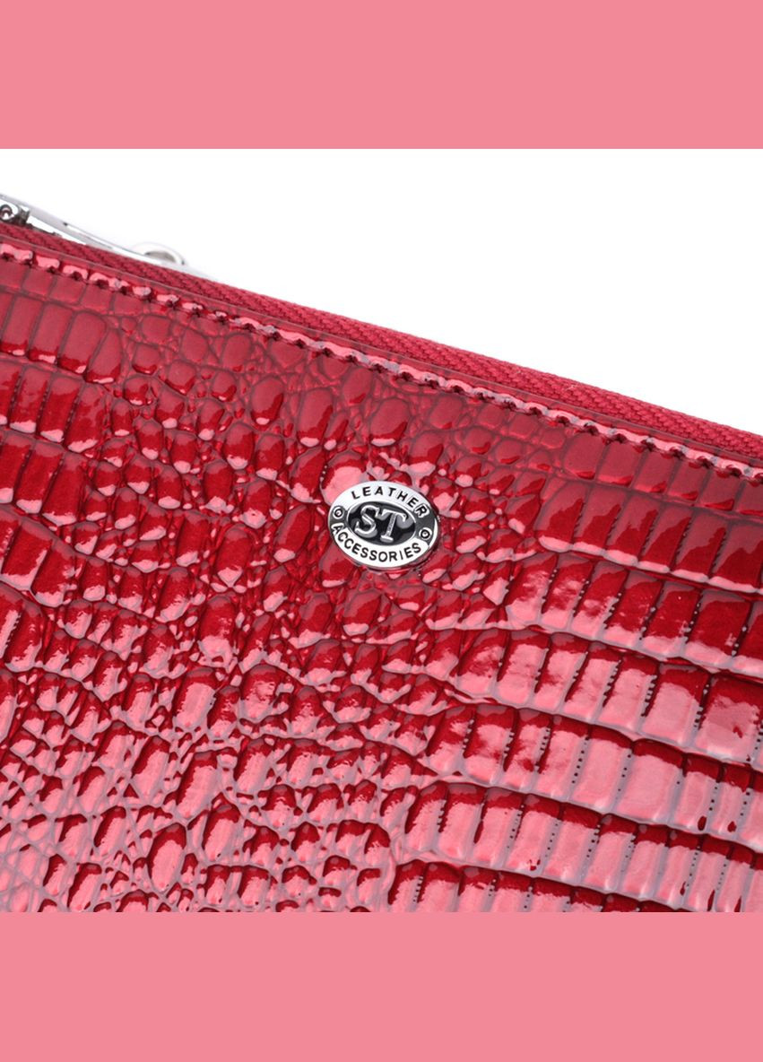 Фактурный клатч на два отделения из лакированной натуральной кожи 22692 st leather (329146420)