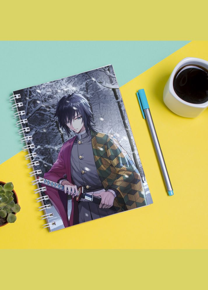 Скетчбук (Sketchbook) блокнот для рисования с принтом "Demon Slayer-Клинок, рассекающий демонов 1" Кавун блокнот для малювання (316132895)