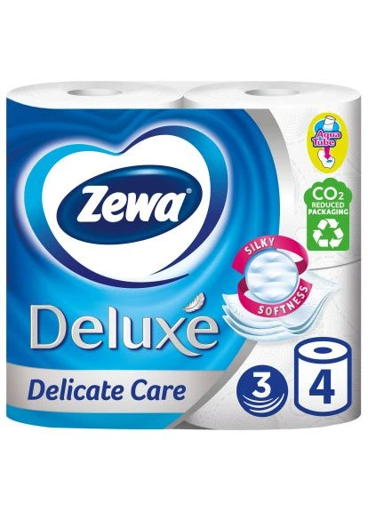 Туалетная бумага Deluxe 3 слоя 4 рулона (7322540313369) Zewa (396863809)