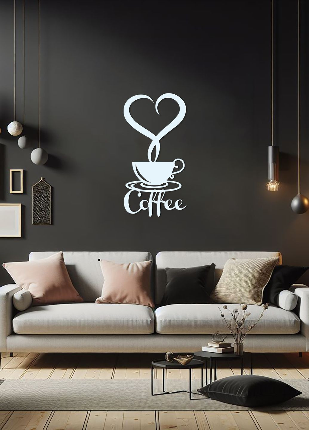 Настінний Декор в кімнату, інтер'єрна картина з дерева "Львівська кава", декоративне панно 70х35 см Woodyard (291842098)