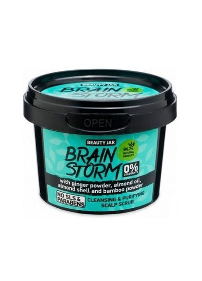 Скраб-шампунь Brainstorm, для кожи головы, 100 мл Beauty Jar (366528885)