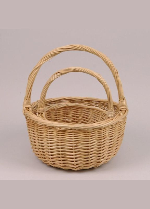 Комплект бежевых корзин из лозы 2 шт. 45599 Flora (320664012)