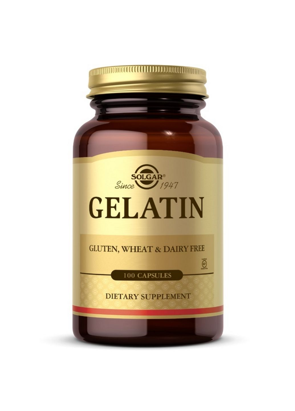 Препарат для суставов и связок Gelatin, 100 капсул Solgar (293341040)