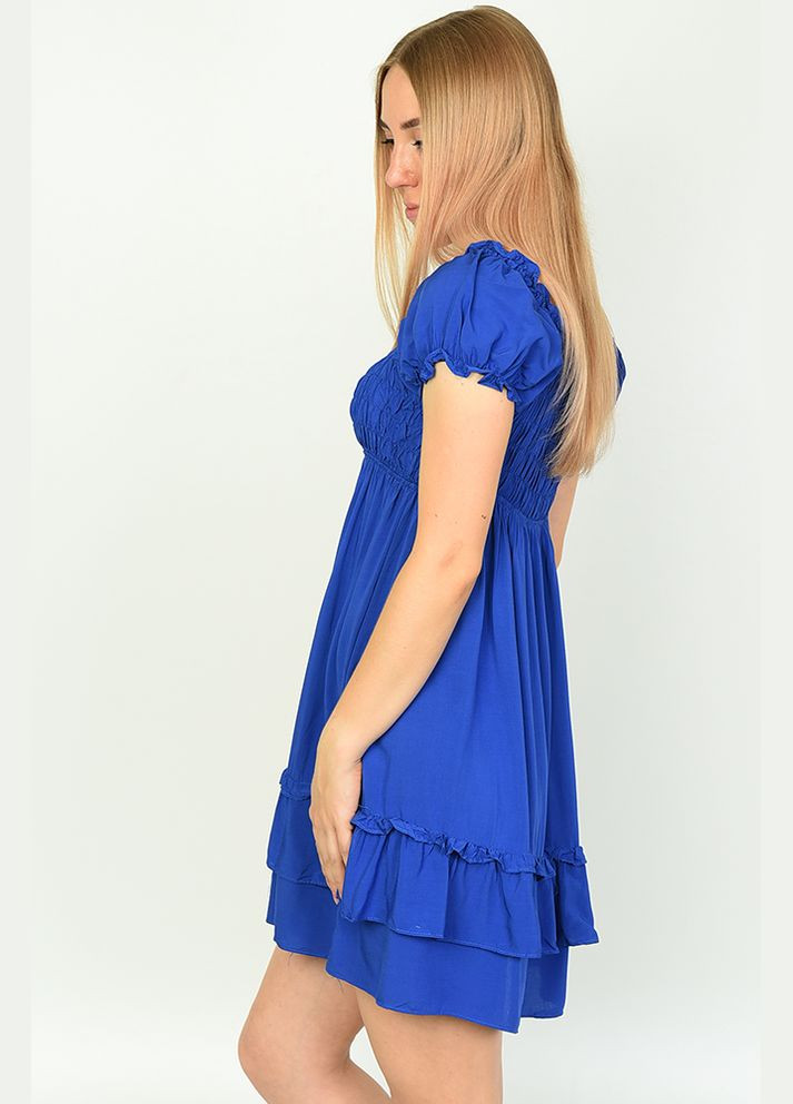 Летний женский сарафан женский синий размер 42-44 Let's Shop однотонный