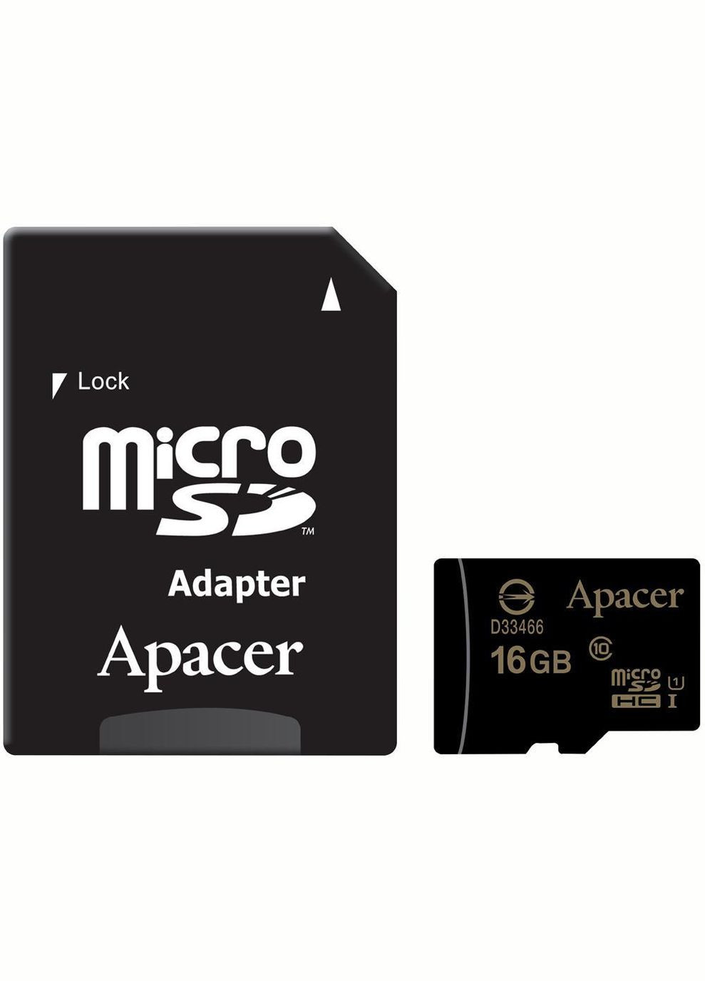 Карта памяти microSDHC 16GB Class 10 UHS-I +SD-адаптер Apacer (276714127)