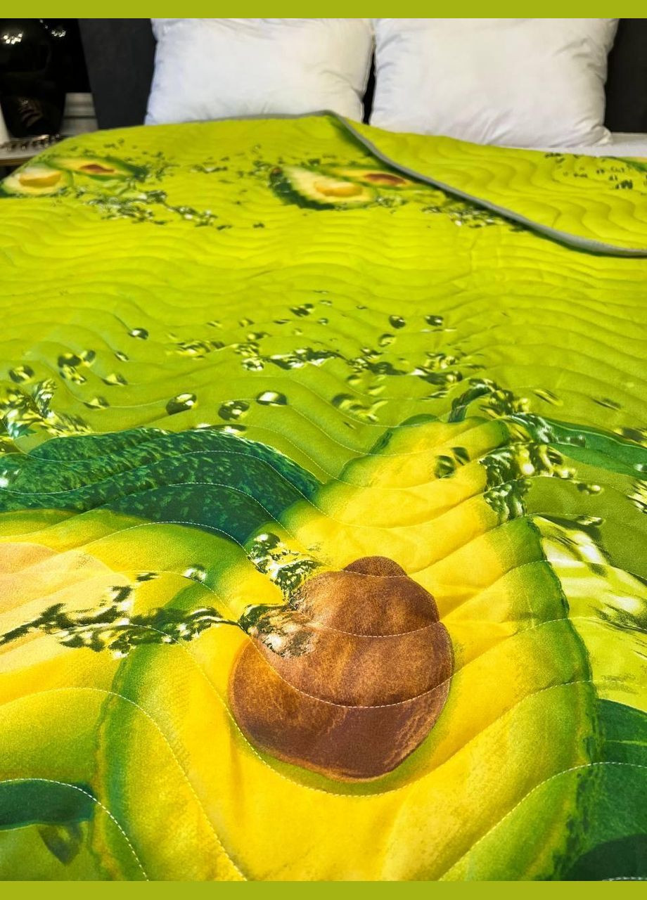Ковдра з натуральним наповнювачем Двоспальне мікрофібра 175х200 см зелена (П4К-lito-kovdra-002-54) No Brand (306633258)