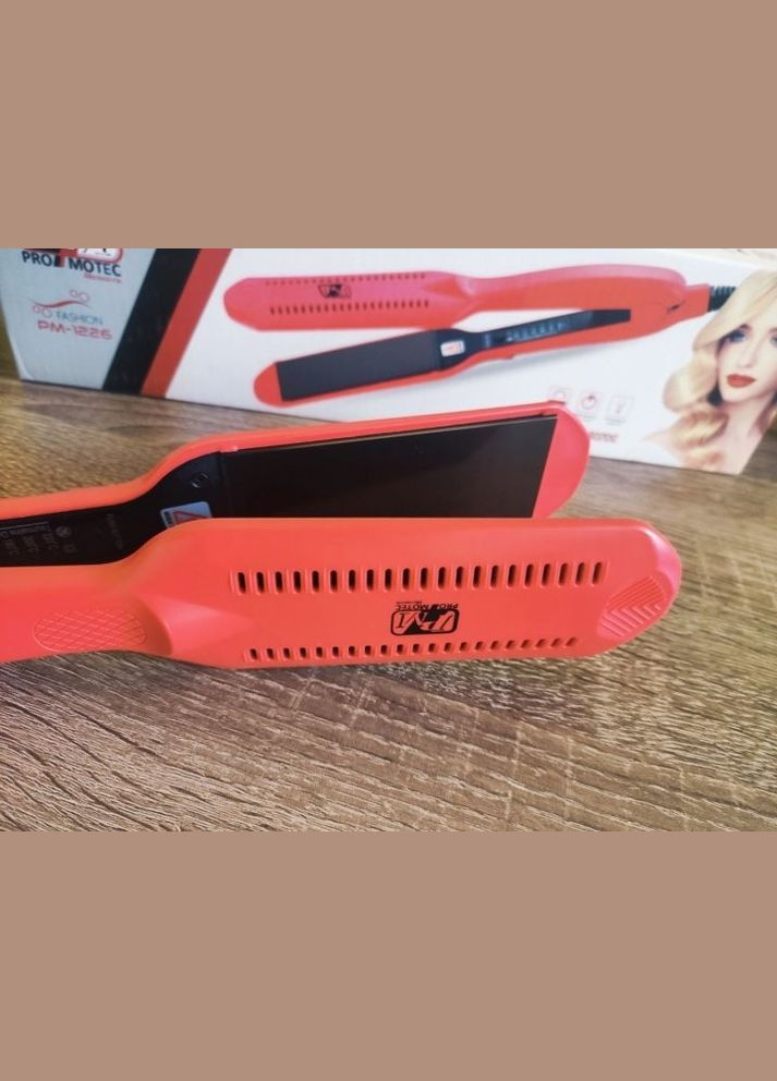 Профессиональный утюг выпрямитель с керамическим покрытием и регулятором температуры PM1226 Pro Promotec (306716575)