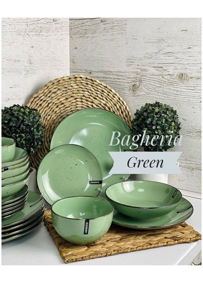 Сервіз столовий Bagheria Pastel green AR0019GGC 19 предметів зелений Ardesto (350934645)