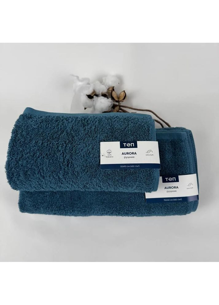 Рушник банний Aurora Р-04179_29746 70х140 см темно-синій ТЕП комбінований