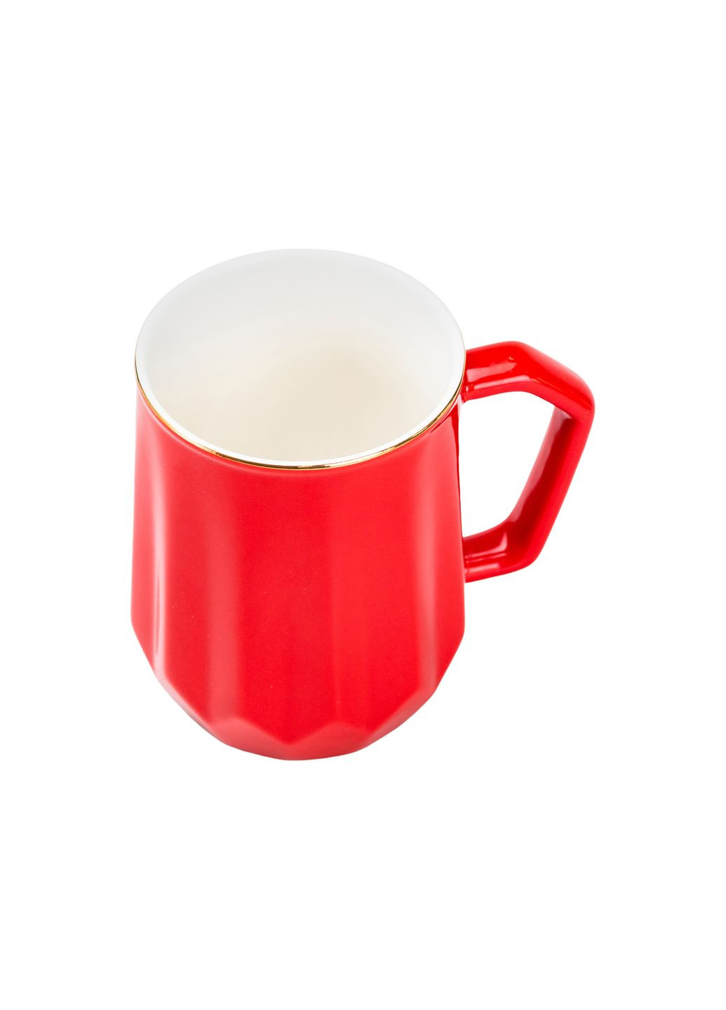 Чашка керамическая Fine Ceramics 400 мл, красный No Brand HP7189R (298915684)