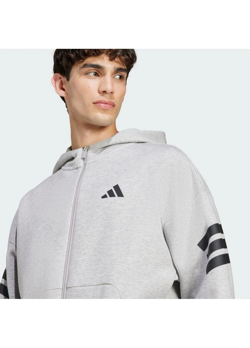 Толстовка Future Icons 3-Stripes Full-Zip Grey JD4828 adidas (397980168)