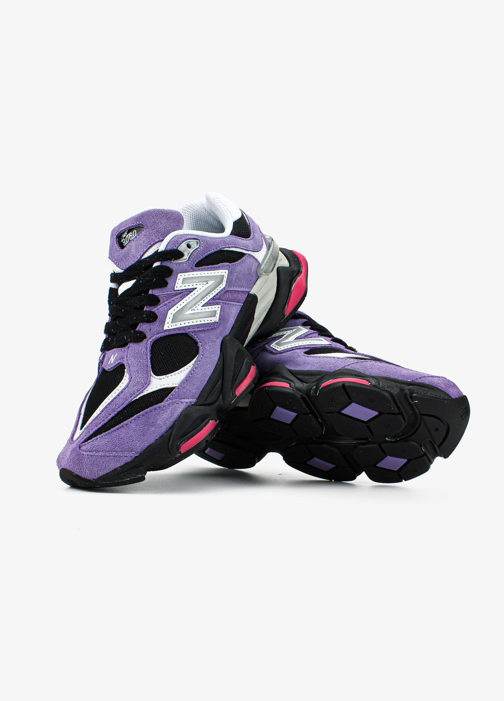 Фіолетові Осінні кросівки чоловічі і жіночі new balance 9060 violet noir | нью баланс 9060 фіолетові No Brand
