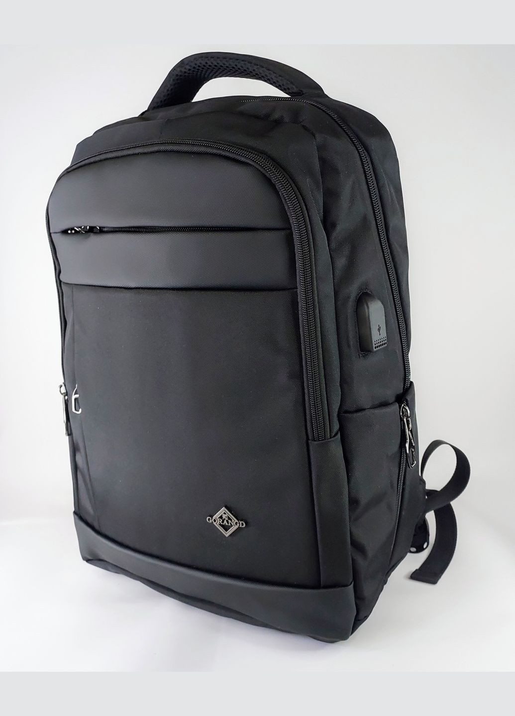 Рюкзак чоловічий з поліестеру 1600D водонепроникний міський для ноутбука 15"6 чорний Gorangd (336546222)