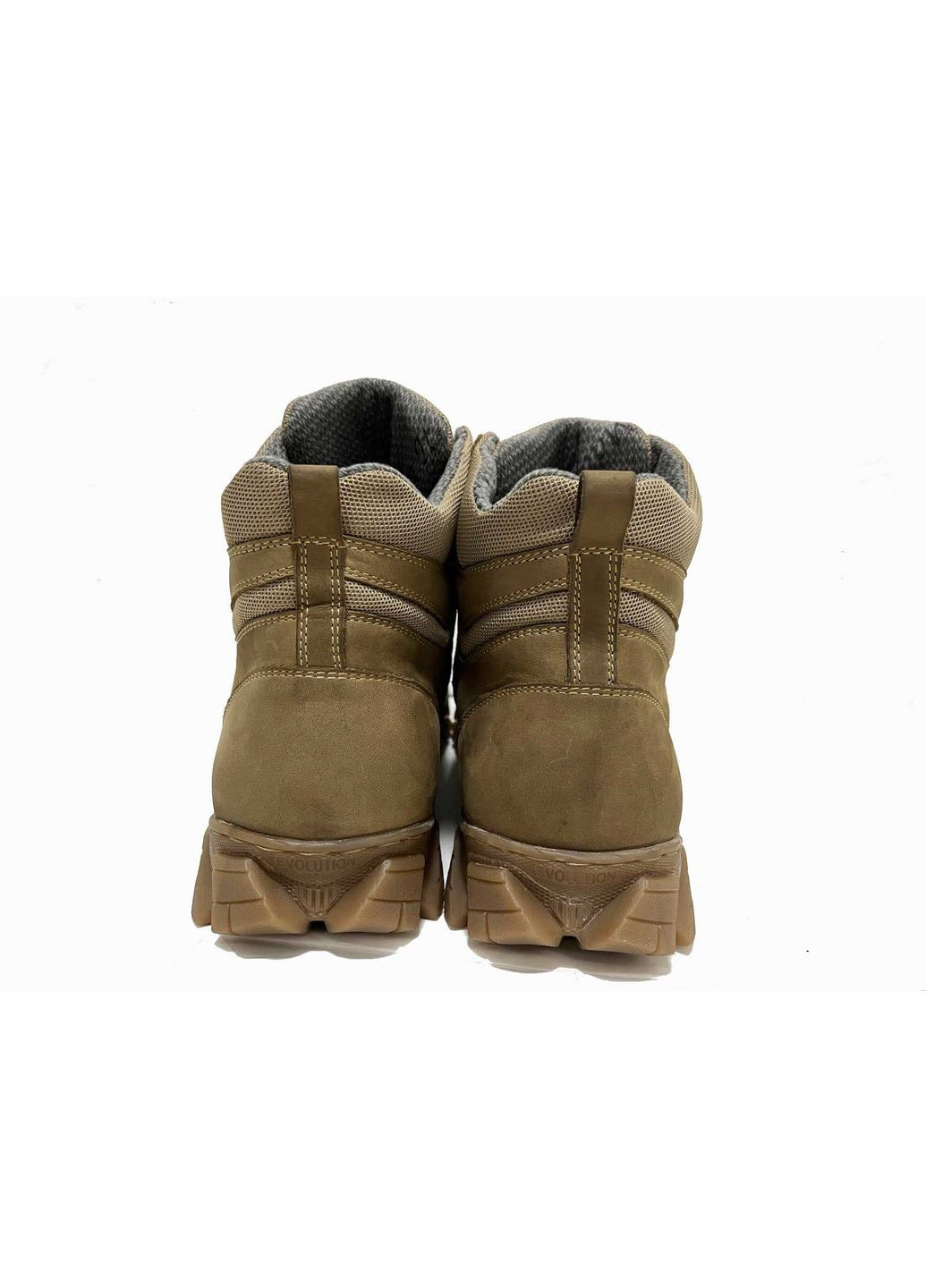 Оливковые осенние мужские кожанные ботинки (33 см) оливковые (1276) Lider Club