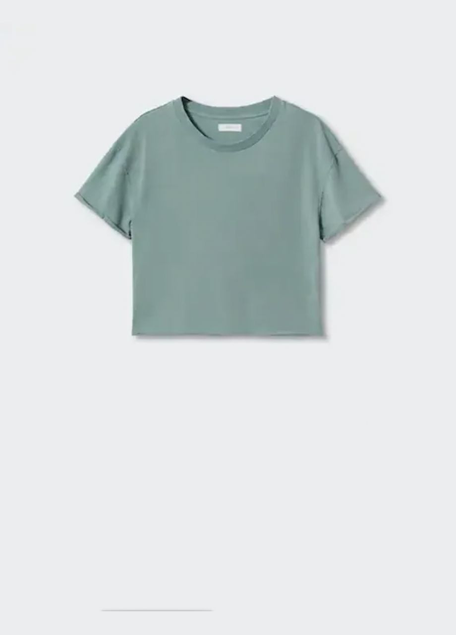 Коротка футболка Mango кроп топ - (316629160)