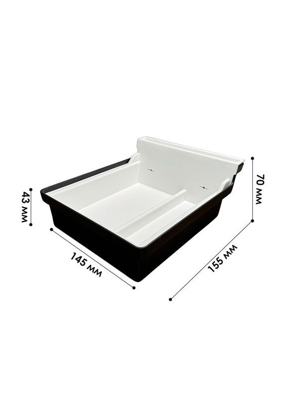 Автомобильный органайзер Tesla Model 3 (TSL23021411) центральной консоли на 2 отдел Black/ White 5шт Lesko (352013309)