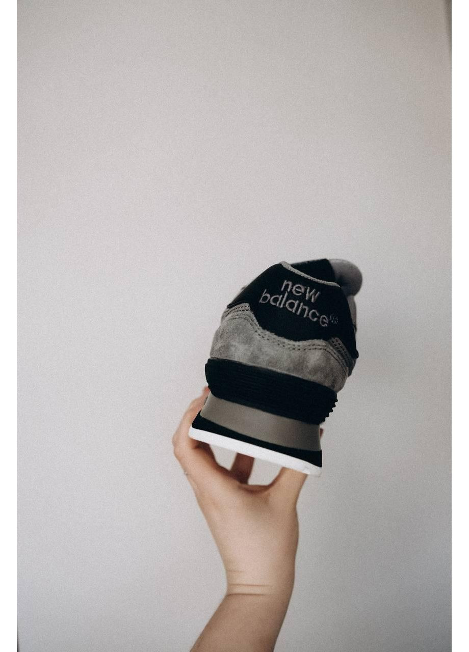 Сірі Осінні кросівки чоловічі new balance 574 grey black v2 нью беланс 574 No Brand