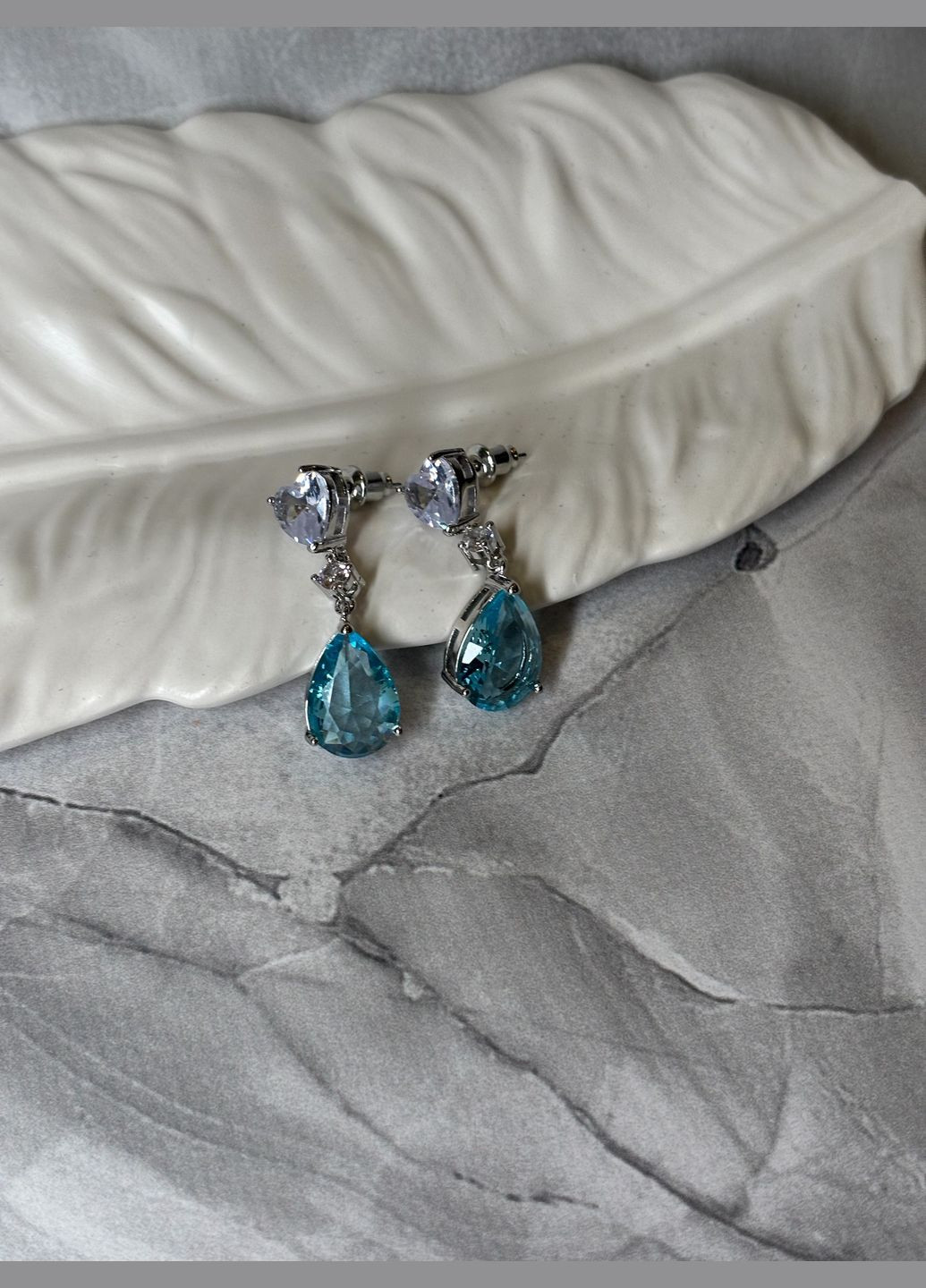 Сережки Ice Heart Blue/Silver Mirshine (341328657)