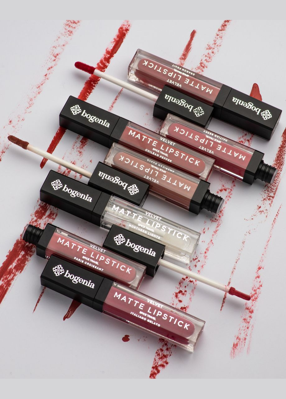 Матова рідка помада Matte Lipstik 8 мл 023 Milanese Tiramisu Bogenia (311216481)