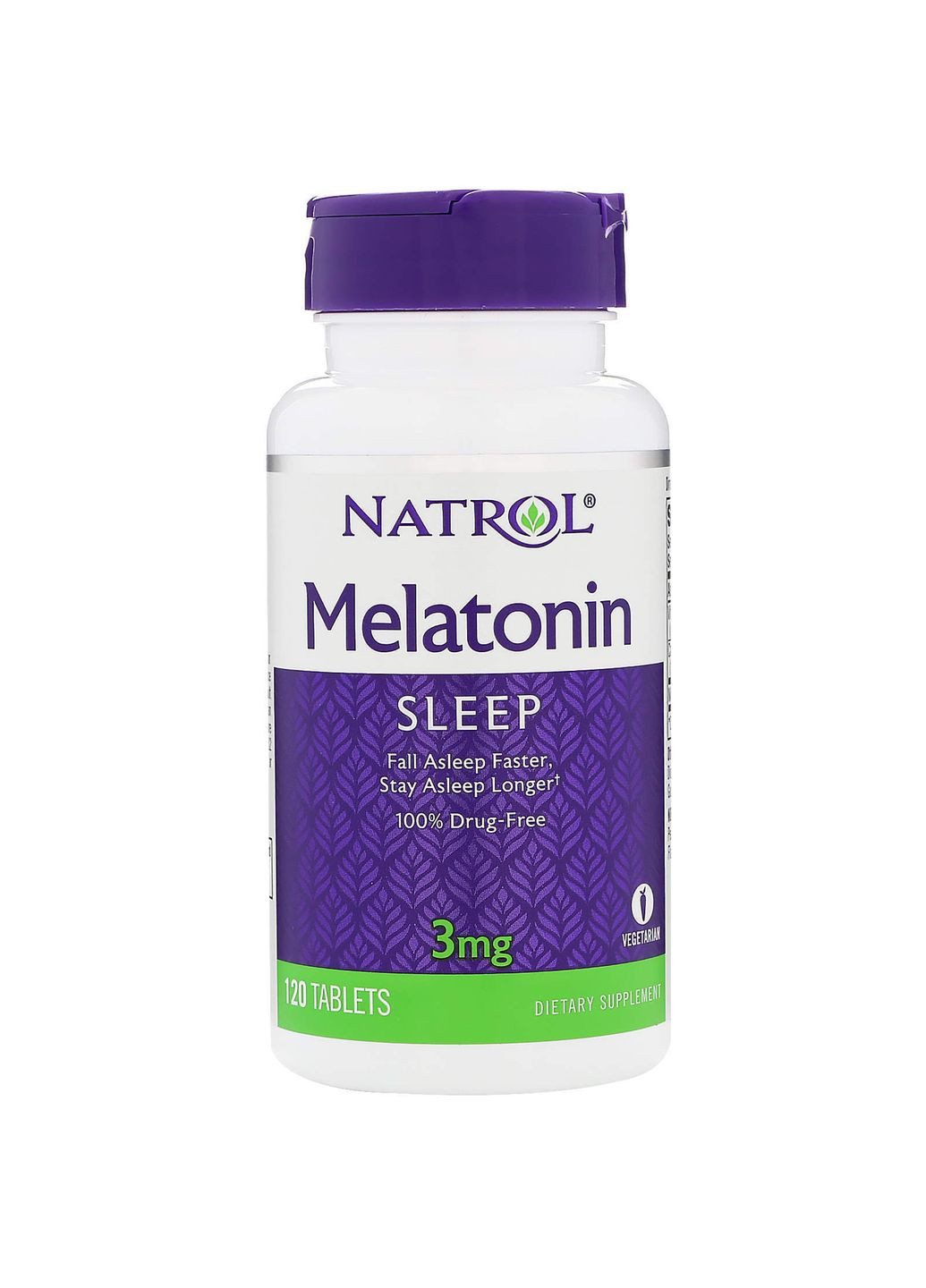 Мелатонін, Melatonin,, 3 мг, 120 таб. Natrol (367988159)