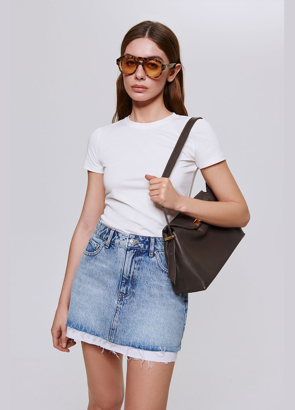 Спідниця міні джинсова 2504 Papaya (331864385)