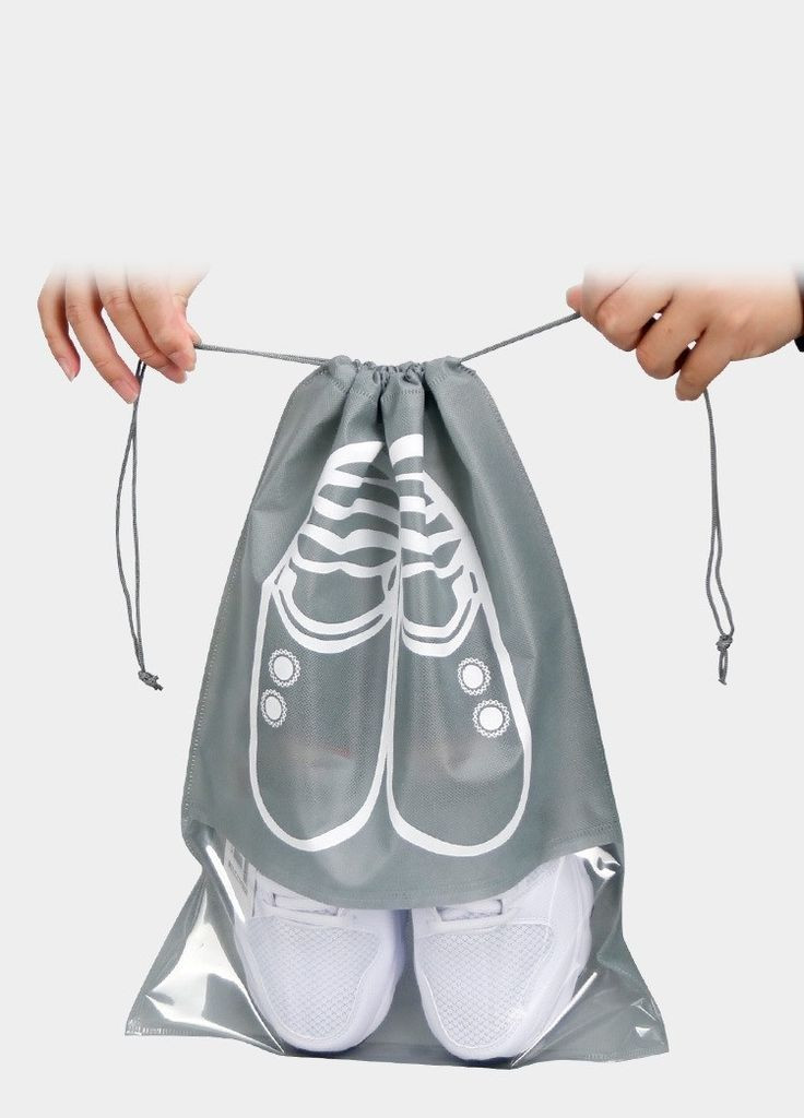 Удобная сумка для обуви 27х36 см темносера (OK0028_4) No Brand (315922572)