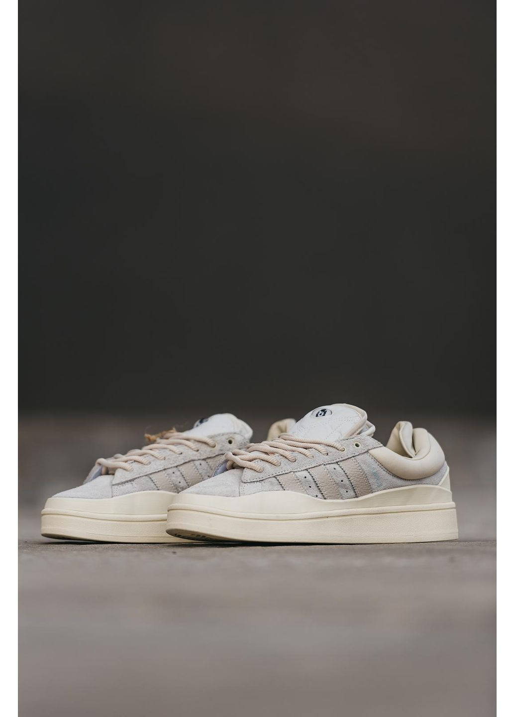 КРОССОВКИ ЖЕНСКИЕ ADIDAS CAMPUS X BAD BANNY BEIGE АДИДАС КАМПУС No Brand бежевые демисезоны (369389602)