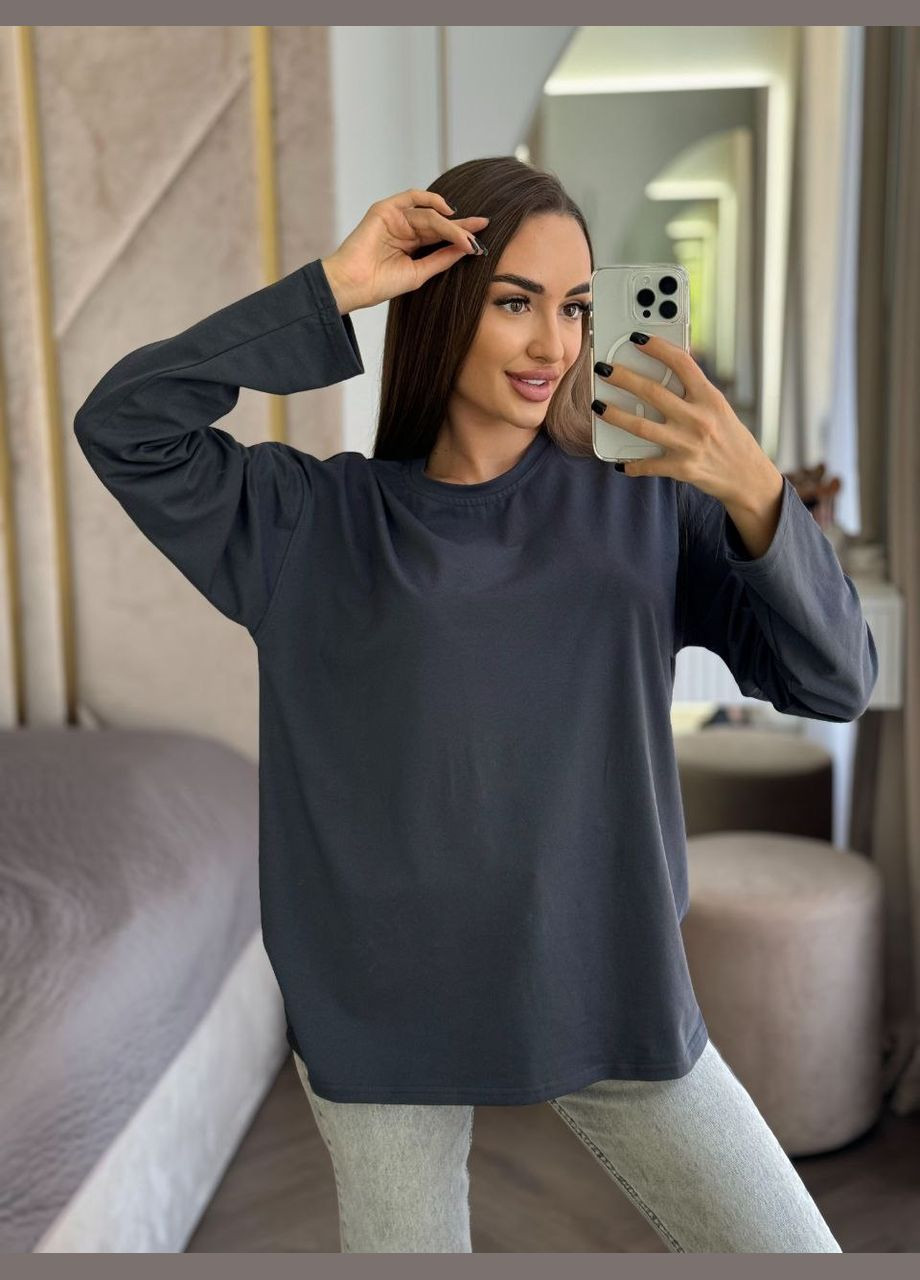 Женский лонгслив оверсайз из стрейч-кулира (hb634456) HiBrand (346241456)