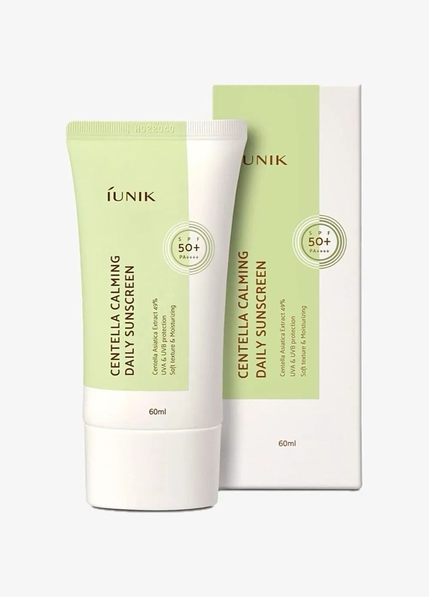 Iunik Сонцезахисний крем з екстрактом центели Centella Calming Daily Moisture Suncreen Reef-Safe UVA UVB, SPF 50+ PA++++ 60 ml — Крем, Південна Корея (294945131)