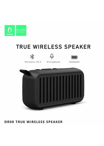 Портативна колонка Bluetooth DR08 Blue, AUX, Micro-SD card, USB Denmen (362915048)