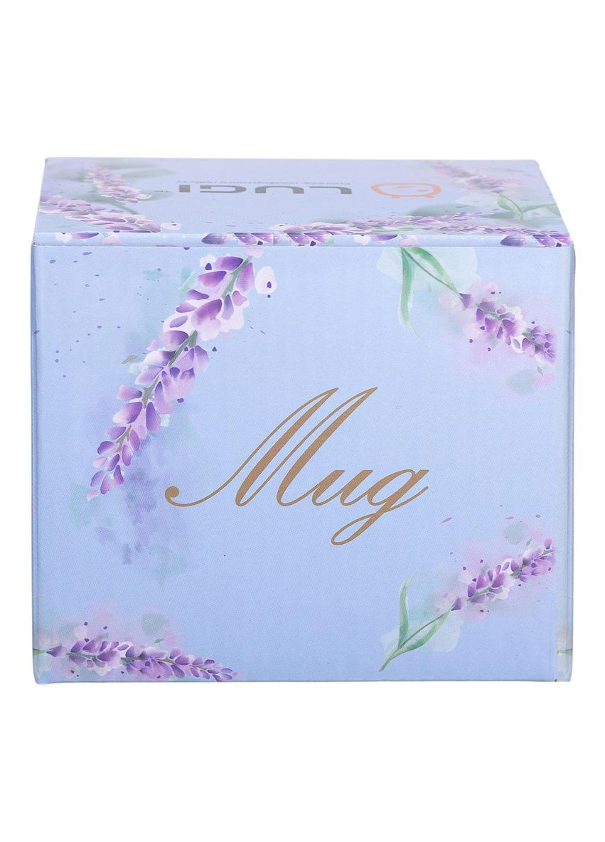 Кухоль керамічний з квітковим принтом 400 (мл) для чаю та кави Рожевий No Brand (369472953)