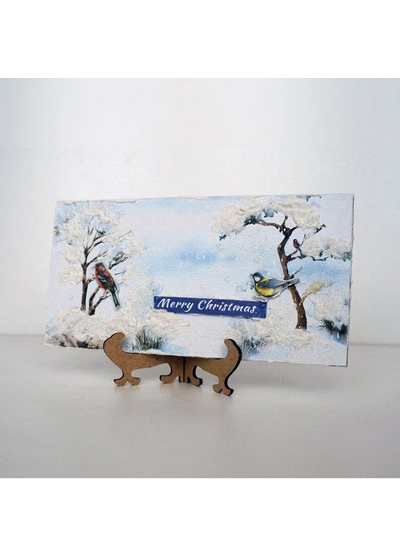 Набір для створення 2 шт вітальних листівок на підставках "Зимовий ліс" FDGCK-049, 20 см х 10 см Fabrika Decoru (369980714)