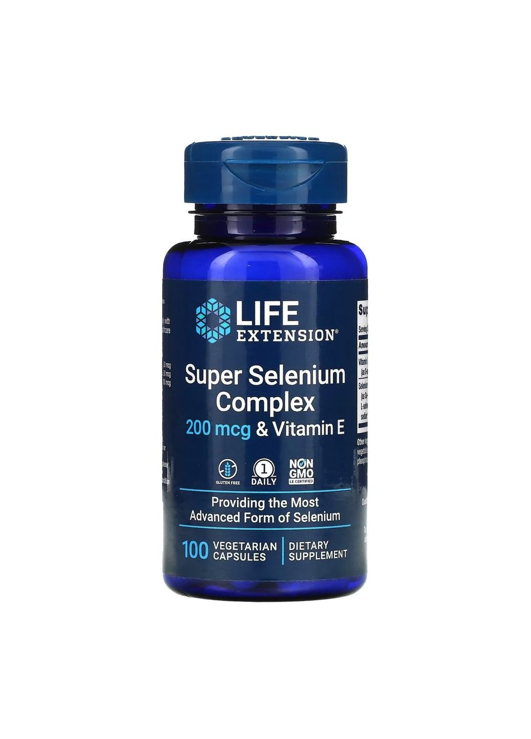 Три Форми Селену з Вітаміном Е Super Selenium Complex 200мкг - 100 вег.капсул Life Extension (285790090)