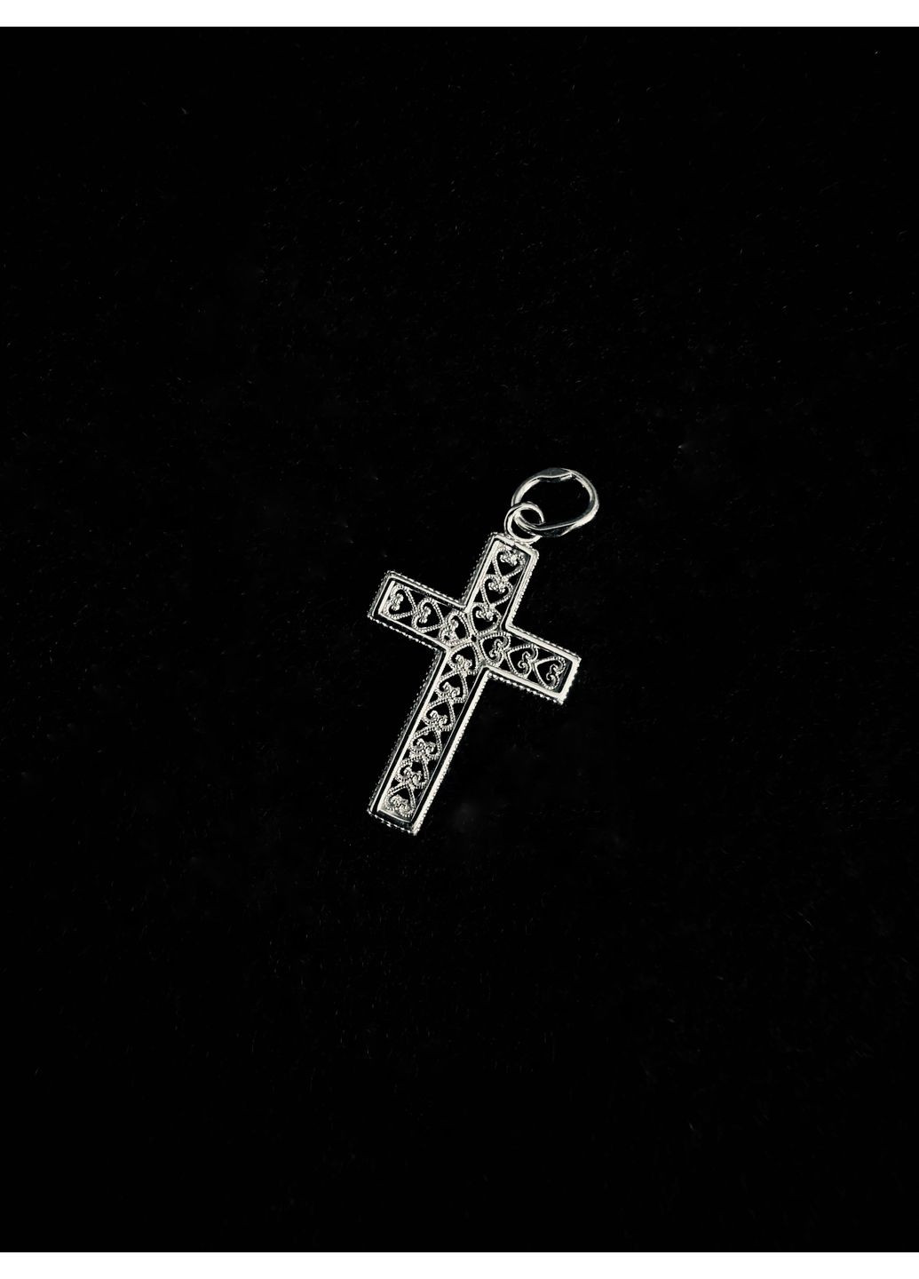 Срібний хрестик покритий родієм Family Jewelry House (361224877)