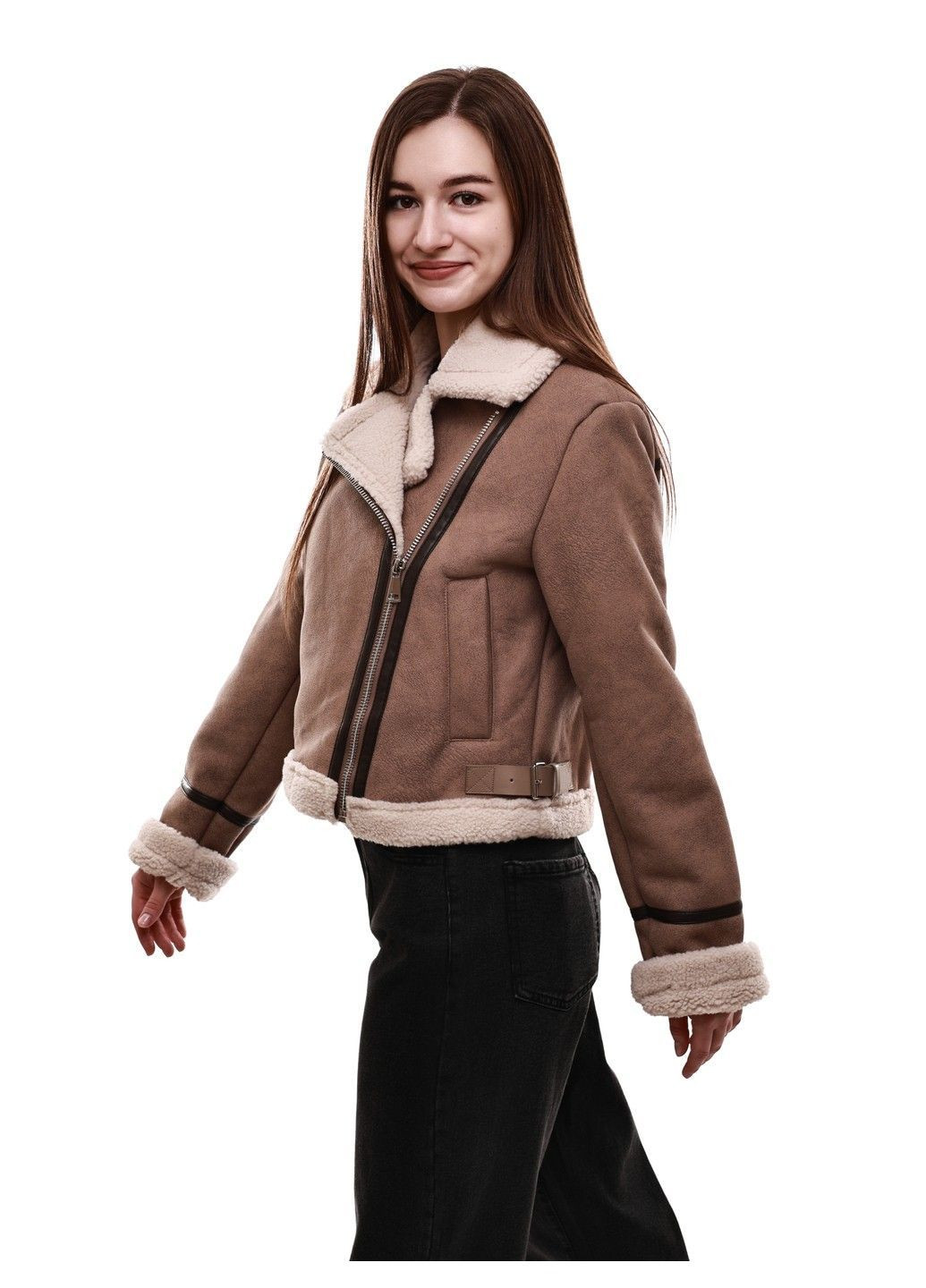 Бежева демісезонна куртка зимова жіноча M@C