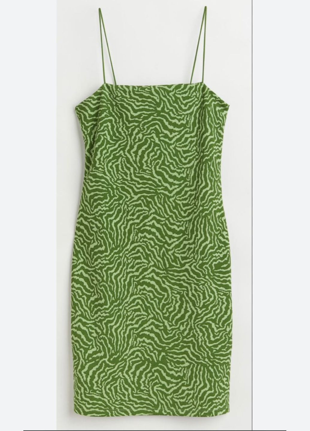 Светло-зеленое повседневный платье б/р H&M с абстрактным узором