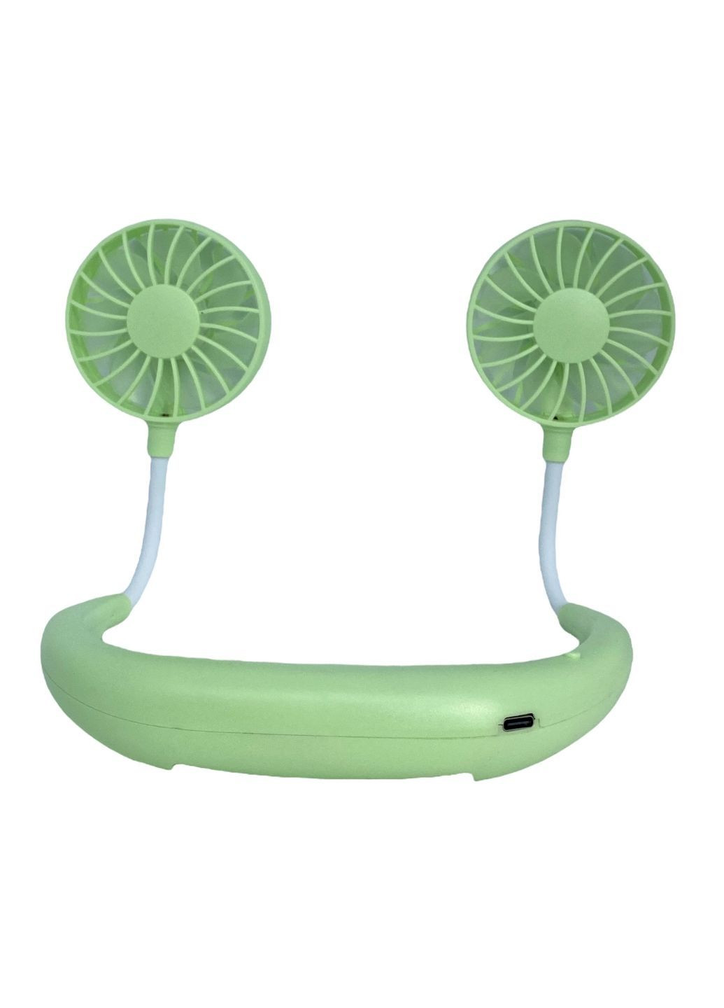 Вентилятор на акумуляторі подвійний на шию портативний зарядка від USВ чорний Sports Necklace Fan No Brand (335821229)