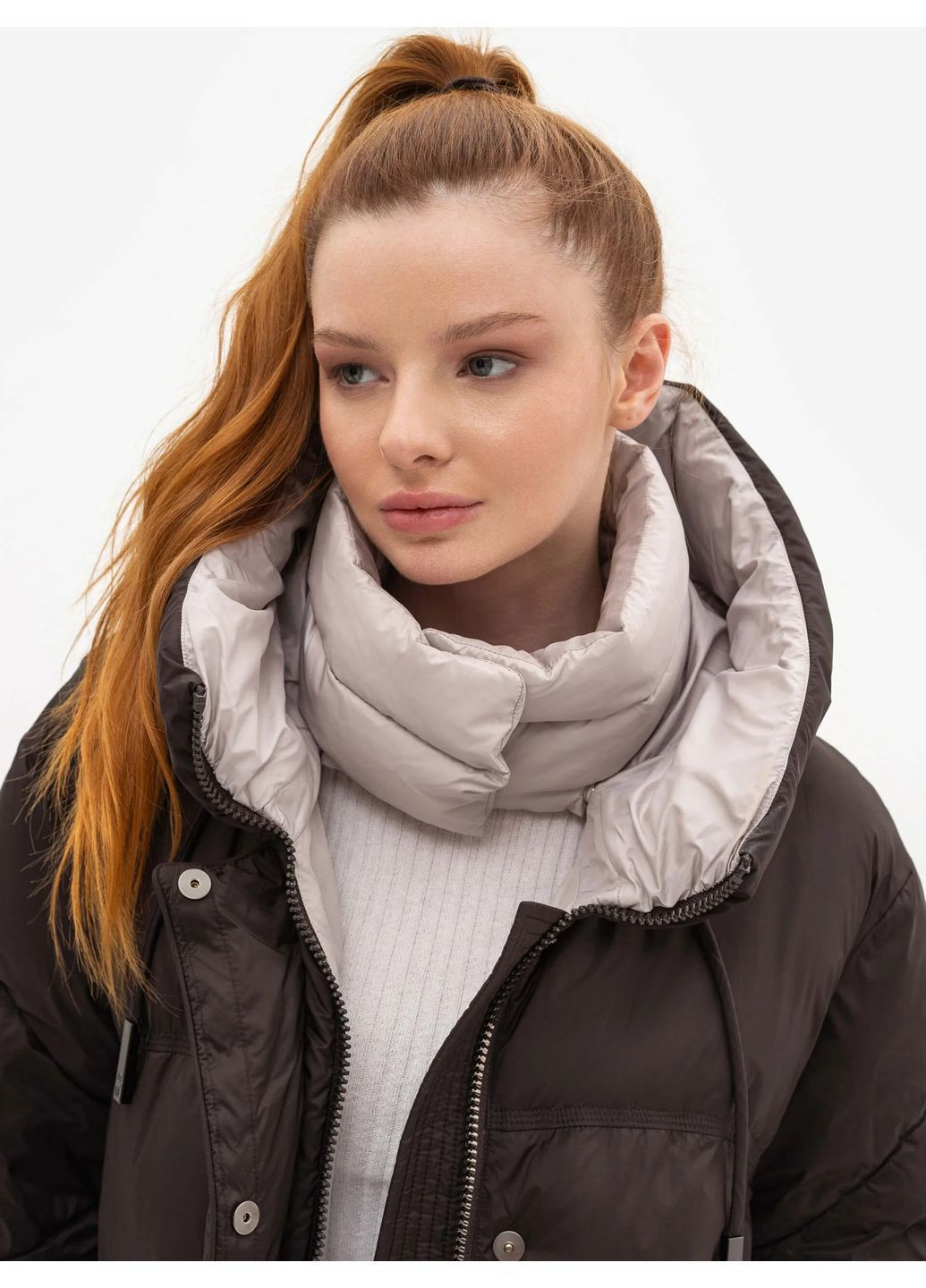 Темно-коричнева зимня куртка зимова шоколад Batterflei