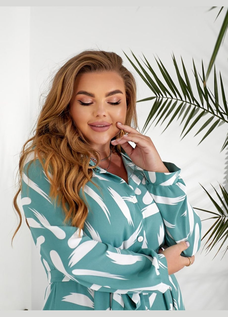 М'ятна святковий жіноча сукня-сорочка на ґудзиках Avanti