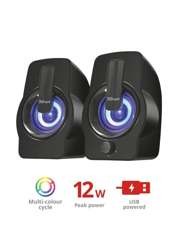 Акустическая система (Колонки) 2.0 Gemi RGB USB Black Trust (314929343)