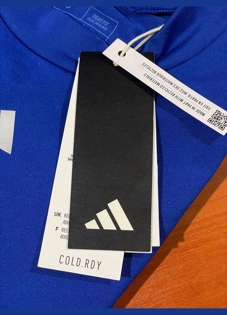 Лонгслив спортивная футболка рашгард adidas Techfit Training Long Sleeve Tee Blue (329437196)